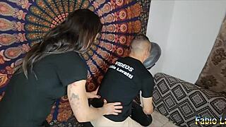 Hot and big breasted slut has fun and gets a fast and hard gay