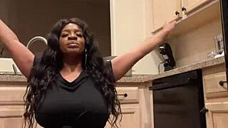 Nyla Storm fucks her huge tits and counts down to cum 😈