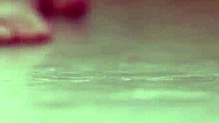 Young and beautiful woman erotic footjob