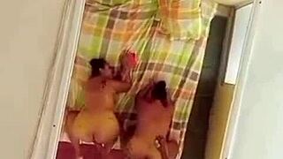 Three horny milfs having fun in a hotel with large tits