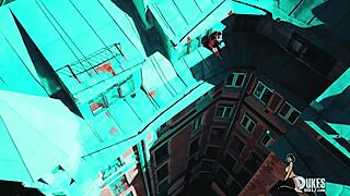 Hot Tattooed Latina Fucks Dukes Dollz Sex Toy In Cinema Parody