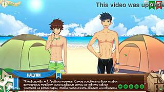 Russian voiceover in Game the Photographers Badge: Sexy gay hentai with his lover at the age of 18