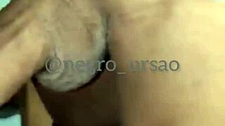 Young man receives a thorough deepthroat blowjob from his friend on Christmas