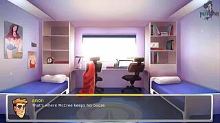 Steamy shower scene with big tits in Overwatch academy34