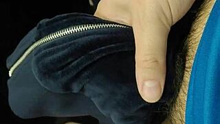 Horny office worker rubs one out under the desk
