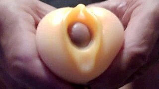 Solo male masturbation with a happy ending