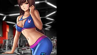 A collection of D Va scenes from Overwatch with an erotic twist