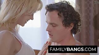 Step-sis Chloe Cherry enjoys romantic sex with step-brother