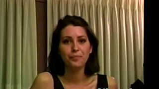 An amateur woman with big bosom has sex for the first time with Ed Powers