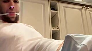 Gay amateur gets a drink of cum