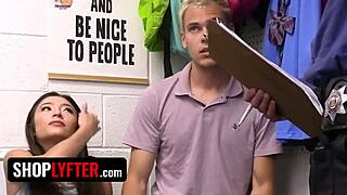 Taboo office sex with an old coworker and a police officer