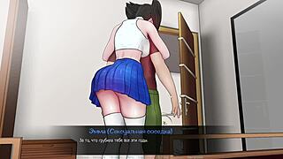 Beautiful women with great assets tie up and pleasure a big cock in a deepthroat manner
