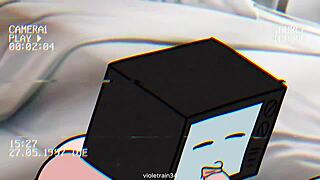 Uncensored anime with TV woman and cameraman in toilet