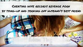 Housewife's cheating husband gets a handjob from best friend