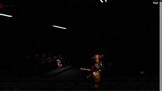 watch this furry beast with a monster cock fuck her rough in the night club during the fnaf hentai game