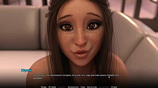 Beautiful 3D animated video of a mommy giving a blowjob and getting cum on her big boobs