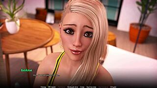 Beautiful anime video with big-boobed blonde and deepthroat action