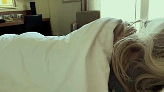 Steamy scene with stepmother and stepson in a hotel room