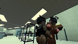 Roblox game features hot black nun in steamy scene