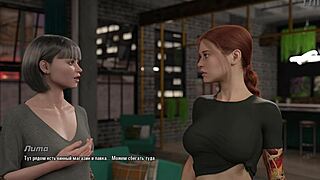 3D animated hellcat lounge action with pierced nipples and natural tits