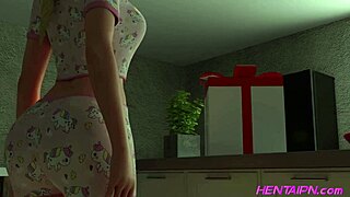 3D porn featuring a shemale MILF and virgin stepdaughter