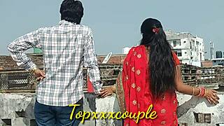 A newlywed woman from a neighboring house is tempted and has sex on the roof