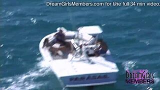 Three hot college girls go naked parasailing during spring break