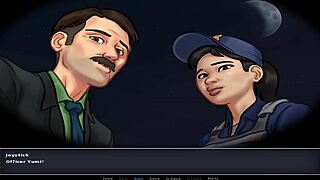 Hot animated game with big-boobed teen