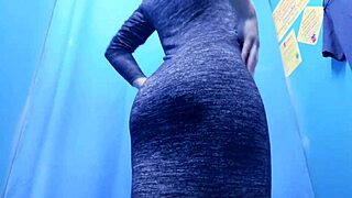 Russian MILF in dressing room changing clothes in this amateur video