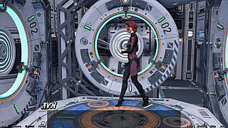 in stranded in space 95, character holds hands with asian scientist milf on dating adventure