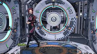 in stranded in space 95, character holds hands with asian scientist milf on dating adventure