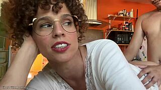 Stepmother seduces college boy in missionary position