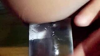Myanmar gay man's solo scene with anal insertion