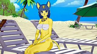 Straight furry porn with Ankha from Animal Crossing