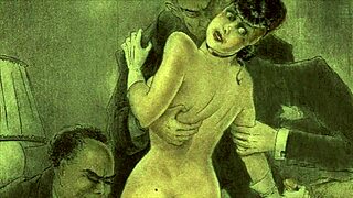 Hairy anime women in hot erotic illustrations from the past