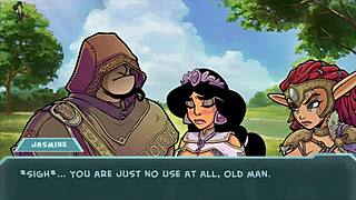 Big tits and small tits Princess in dirty talking animated video