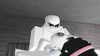 Ghostly inhabitants of a Roblox condominium engage in sexual relations