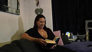 step-mommy's naughty boy gets wild with her big natural tits in kinky roleplay