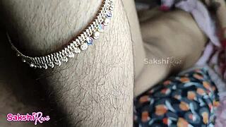 Hairy pussy and anal masturbation with a horny housewife