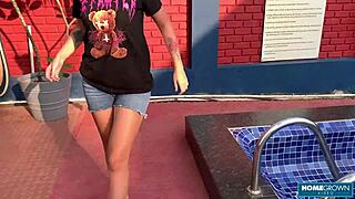 Afternoon Doggy with Cute Tattooed Babe Lolipop and Mark Pirson