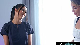 Girlsway - Naughty Petite 18+ Masseuse Kylie Rocket Gives Sexy Petite 18+ Aiden Ashley Wild A Happy Ending