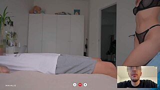 Cheating on my husband with his best friend. He watches the redhead teen get pounded on FaceTime.