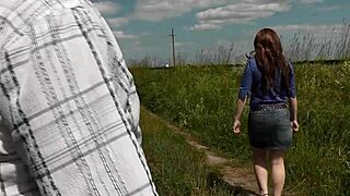 Golden Rain Flows as Sexy Milf Frina Holds Pissing Cock. She Squirts in Nature and Toilet with Wet Pussy!