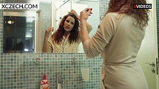 Why is this sexy Czech milf mom teasing in the shower? Join xczech!
