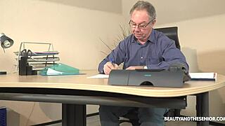 old boss fucks skinny teen 18+ at interview for a job?