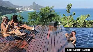 threesome with horny brazilians karen feaz and pam pam getting wild